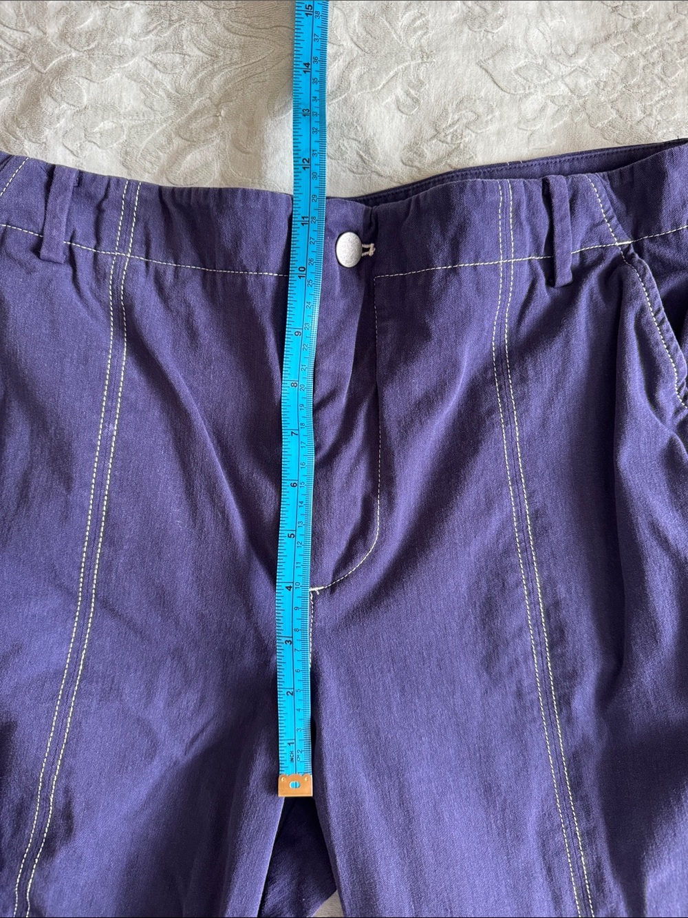 Maeve by Anthropologie Women’s Purple Cargo Pants with Contrast Stitching - Picture 11 of 13